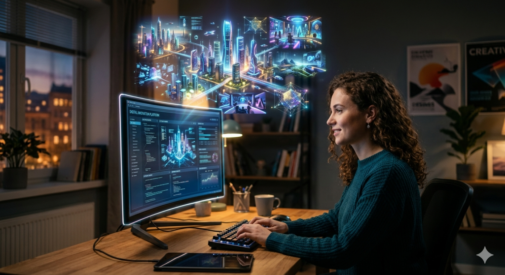 Imagination driving modern technology and future innovations in a digital world.”